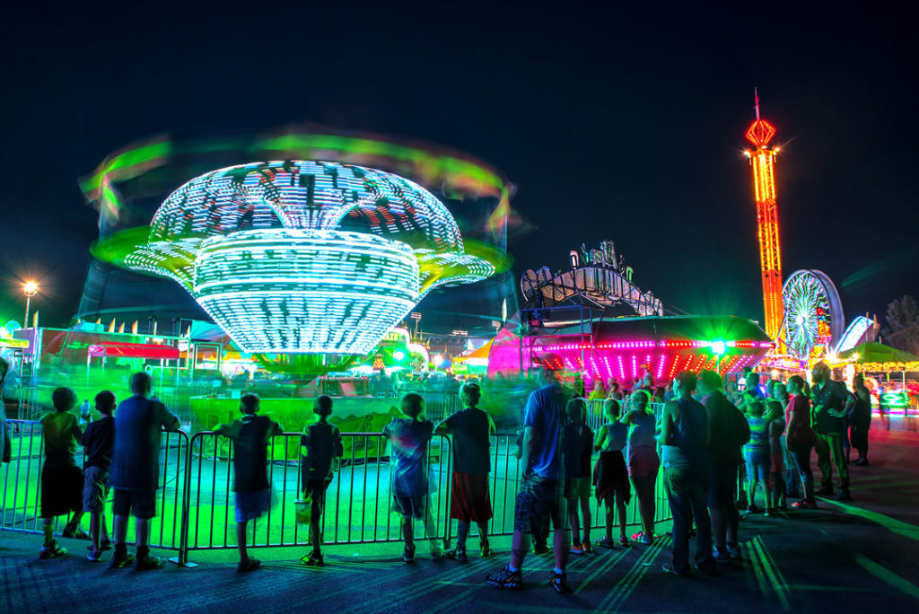 Children at the Central States Fair in Rapid City, South Dakota